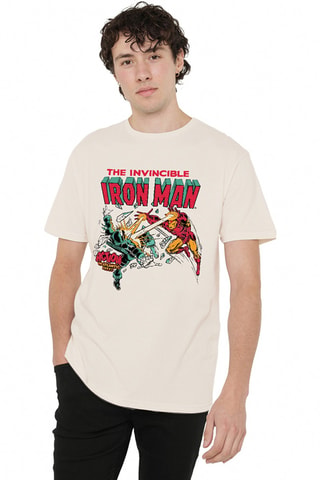 T-shirt Iron Man Avengers Marvel - Ecru