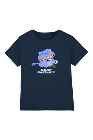 T-shirt Derpy de Tijger Kpop Demon Hunters - Marineblauw