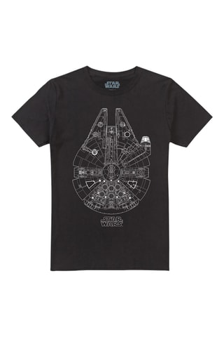 T-shirt Millenium Falcon Star Wars - Zwart