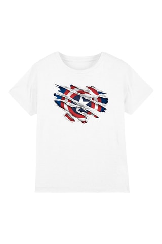 T-shirt Captain America Avengers Marvel - Wit