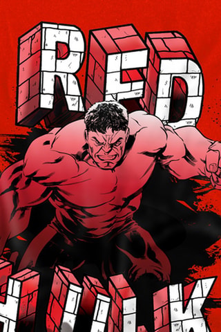 T-shirt Hulk Avengers Marvel - Rood