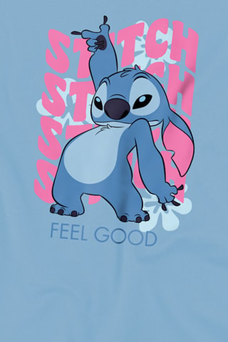 T-shirt Stitch Lilo en Stitch Disney - Lichtblauw