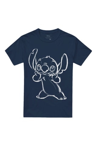 T-shirt Stitch Lilo en Stitch Disney - Marineblauw