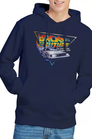 Sweater met Capuchon Back to The Future - Marineblauw