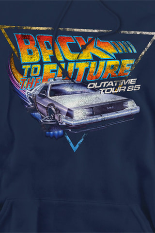 Sweater met Capuchon Back to The Future - Marineblauw