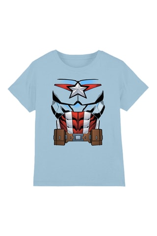 T-shirt Captain America Avengers Marvel - Lichtblauw