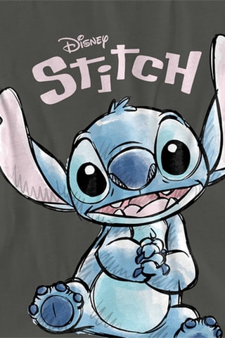 T-shirt Stitch Lilo en Stitch Disney - Donkergrijs