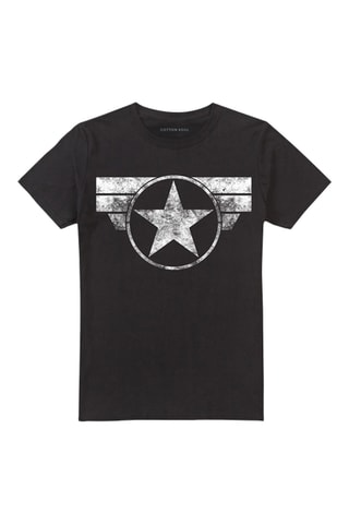 T-shirt Captain America Avengers Marvel - Zwart
