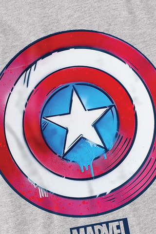 T-shirt Captain America Avengers Marvel - Grijs