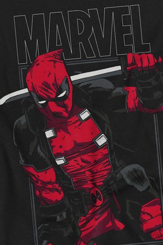 T-shirt Deadpool Marvel - Zwart