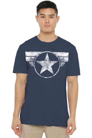 T-shirt Captain America Avengers Marvel - Marineblauw