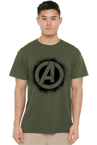 T-shirt Captain America Avengers Marvel - Kaki