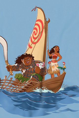 T-shirt Vaiana De legende van het einde van de wereld Disney - Lichtblauw