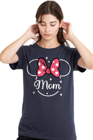 T-shirt Minnie Disney - Marineblauw
