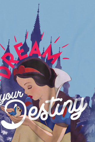 T-shirt Sneeuwwitje Disney - Lichtblauw