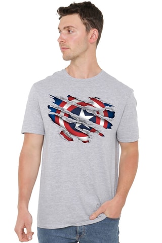 T-shirt Captain America Avengers Marvel - Grijs