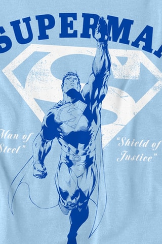 T-shirt Superman Justice League DC Comics - Lichtblauw