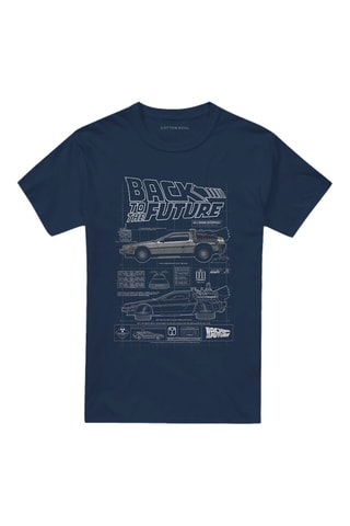 T-shirt Back to The Future - Marineblauw