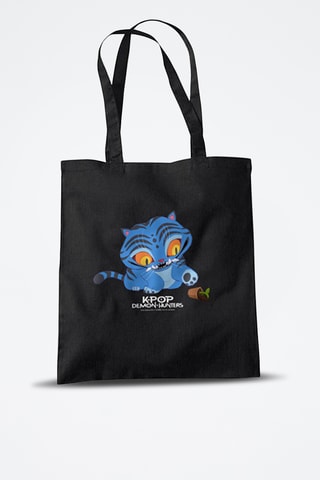 Tote Bag Derpy de Tijger Kpop Demon Hunters - Zwart