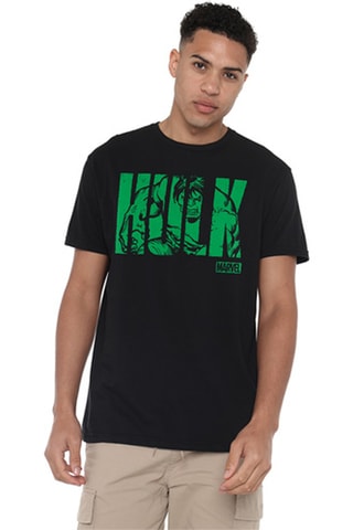 T-shirt Hulk Avengers Marvel - Zwart