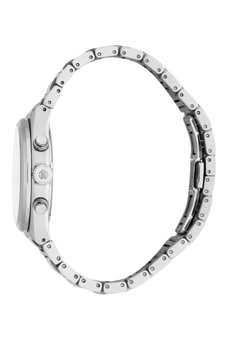Reloj de cuarzo de acero - Cronógrafo - Plateado