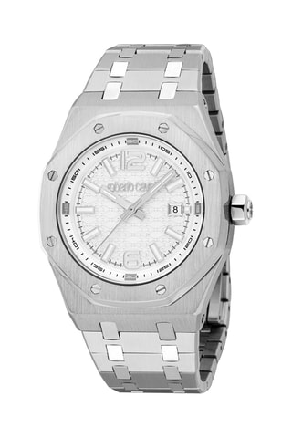 Reloj de cuarzo de acero - Plateado
