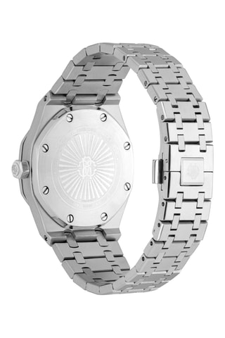 Reloj de cuarzo de acero - Plateado
