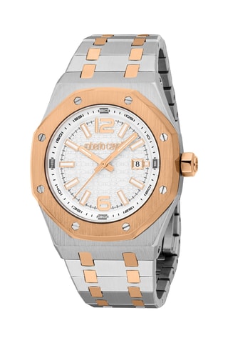 Reloj de cuarzo de acero - Plateado y dorado