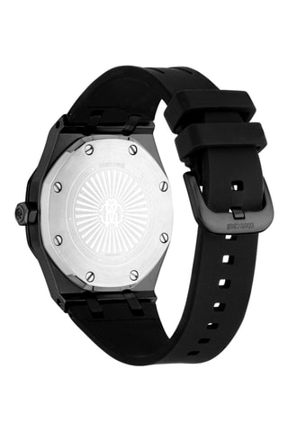 Reloj de cuarzo de silicona - Negro