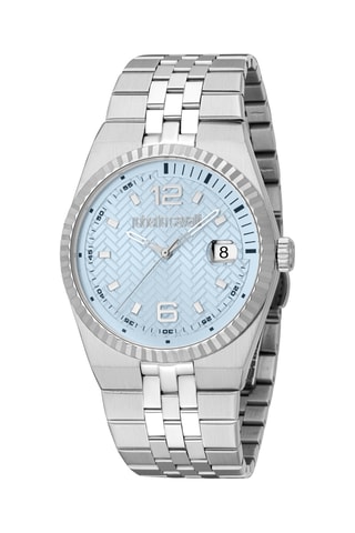 Reloj de cuarzo de acero - Plateado
