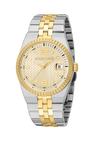 Reloj de cuarzo de acero - Dorado y plateado