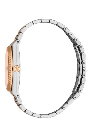 Reloj de cuarzo de acero - Plateado y rosa dorado