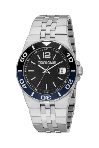 Reloj de cuarzo de acero - Plateado y azul