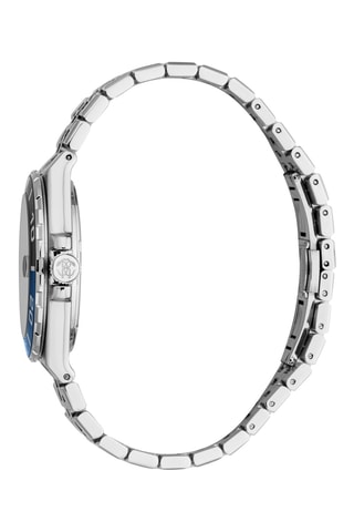 Reloj de cuarzo de acero - Plateado y azul
