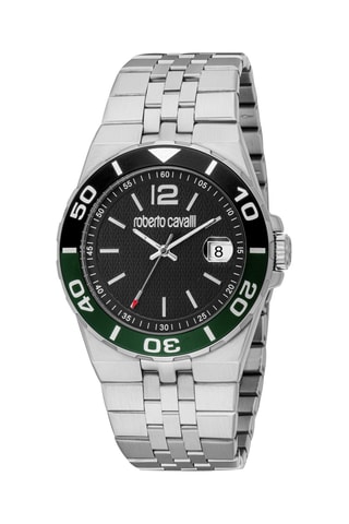 Reloj de cuarzo de acero - Plateado y negro