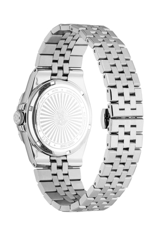 Reloj de cuarzo de acero - Plateado y negro