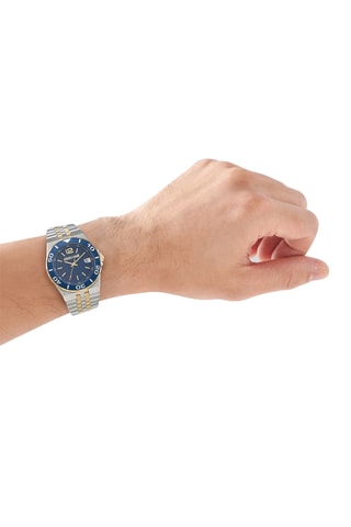 Reloj de cuarzo de acero - Plateado y dorado