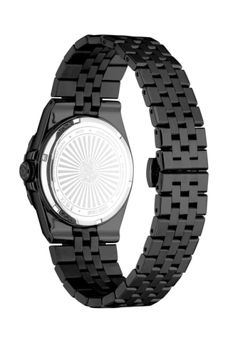 Reloj de cuarzo de acero - Negro