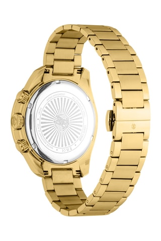 Reloj de cuarzo de acero - Taquímetro y cronógrafo - Dorado y negro