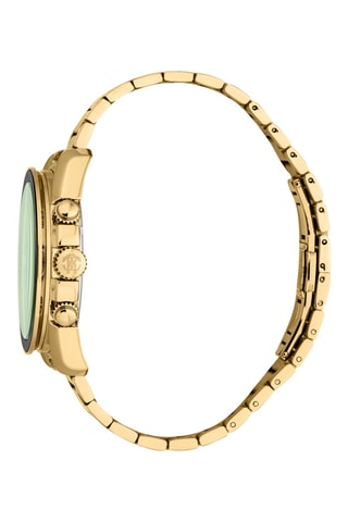 Reloj de cuarzo de acero - Taquímetro y cronógrafo - Dorado y negro