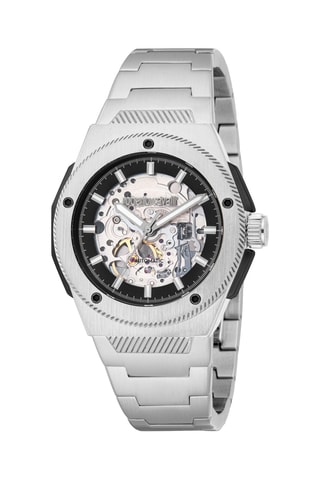 Reloj automático de acero - Plateado y negro