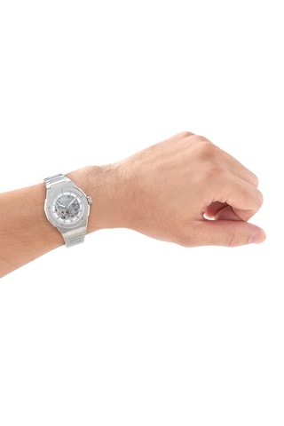 Reloj automático de acero - Plateado