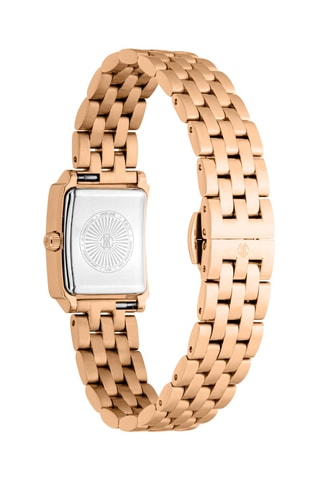 Reloj de cuarzo de acero - Rosa dorado y azul