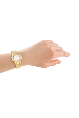 Reloj de cuarzo de acero - Dorado y plateado