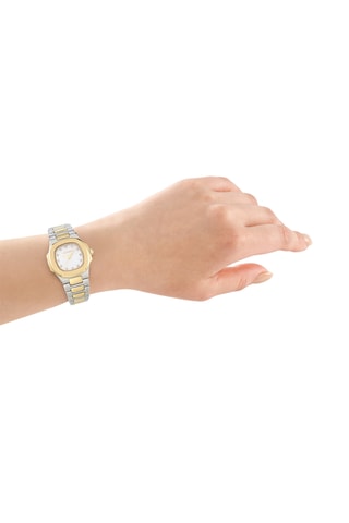 Reloj de cuarzo de acero - Dorado y plateado