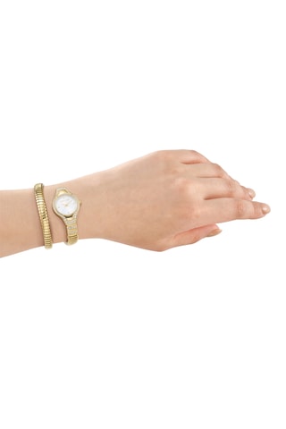 Reloj de cuarzo de acero - Dorado y plateado