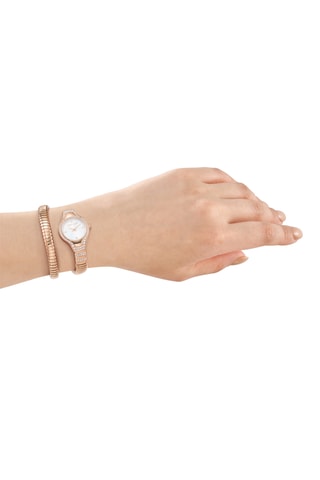 Reloj de cuarzo de acero - Rosa dorado