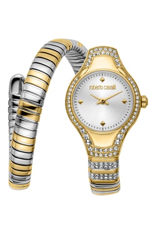Reloj de cuarzo de acero - Plateado y dorado