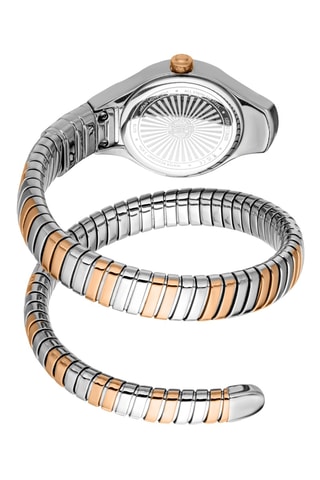 Reloj de cuarzo de acero - Rosa dorado y plateado