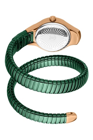 Reloj de cuarzo de acero - Verde y rosa dorado